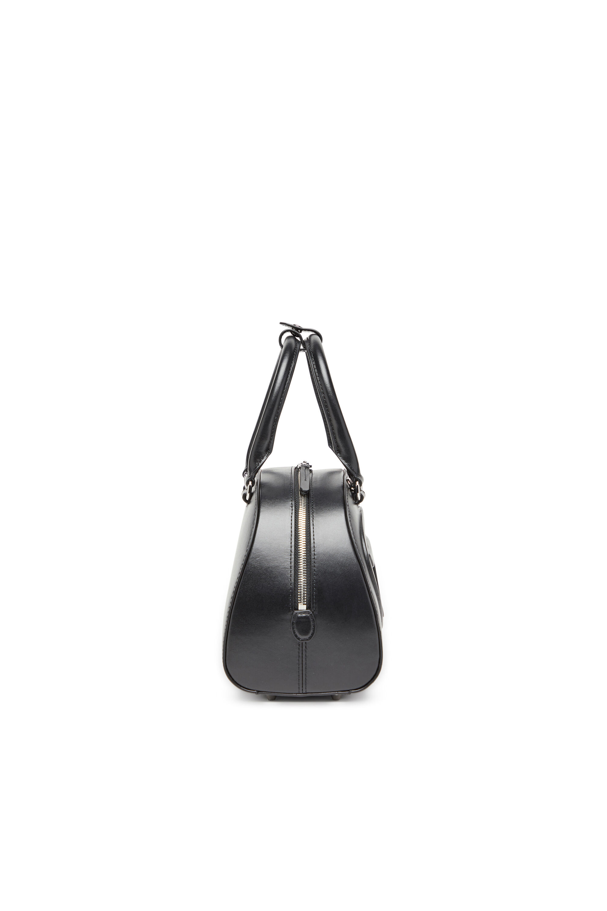 Diesel - 1DR DOME TOP HANDLE, Woman's 1DR Dome-Leather bowling bag in Black - 4