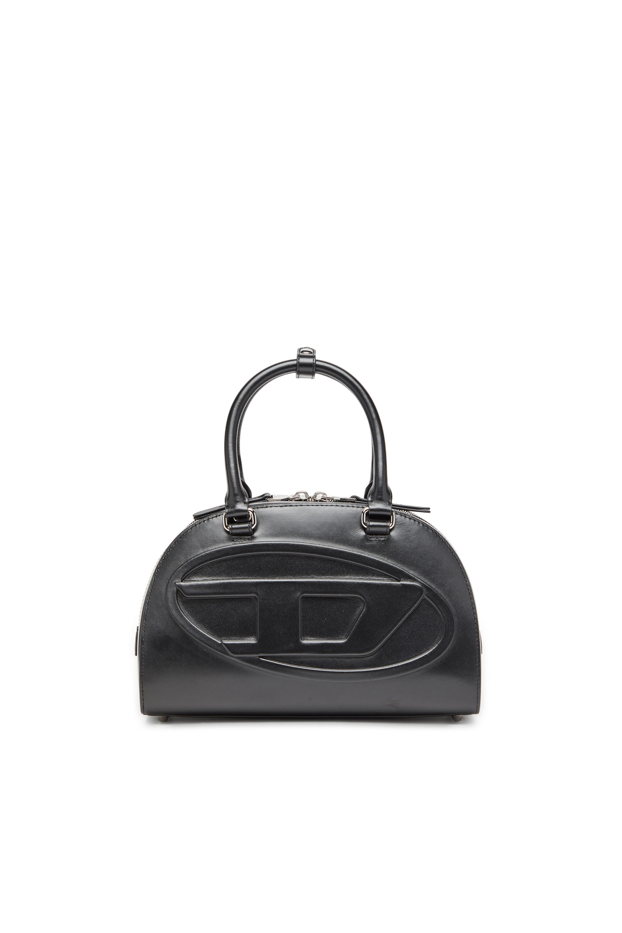 Diesel - 1DR DOME TOP HANDLE, Woman's 1DR Dome-Leather bowling bag in Black - 1