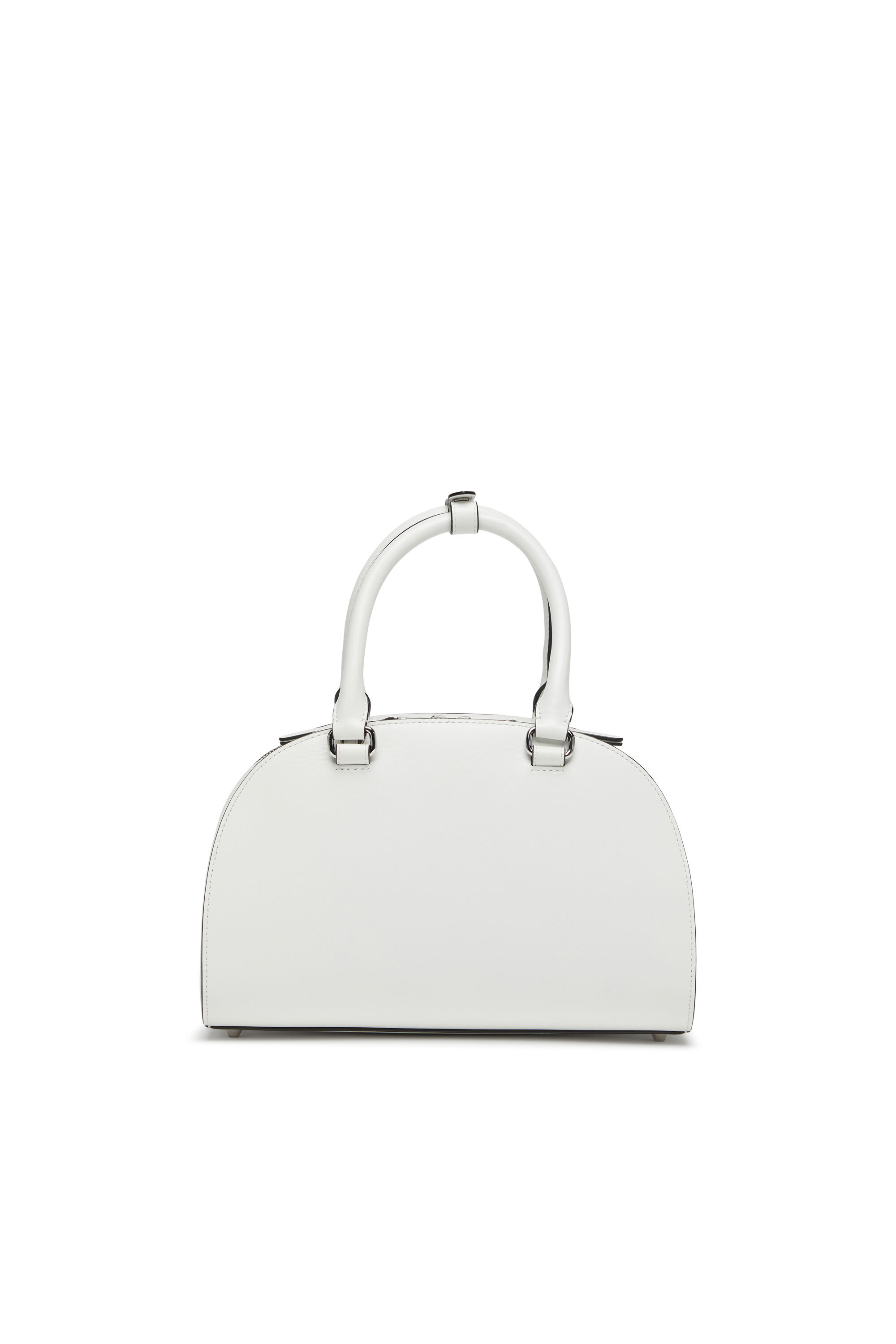 Diesel - 1DR DOME TOP HANDLE, Woman's 1DR Dome-Leather bowling bag in White - 3