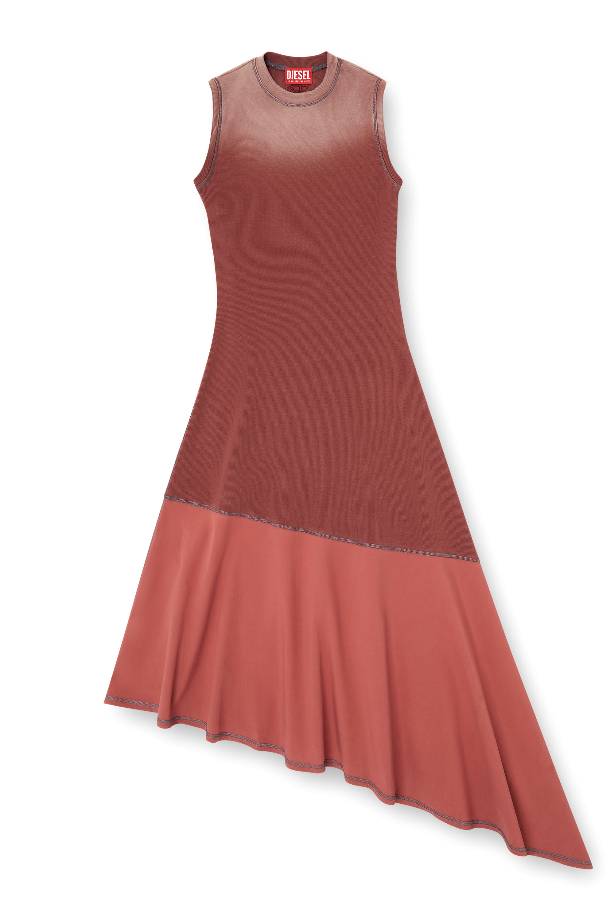 Diesel - D-ELICY, Woman's Asymmetric sleeveless dress in Pink - 2