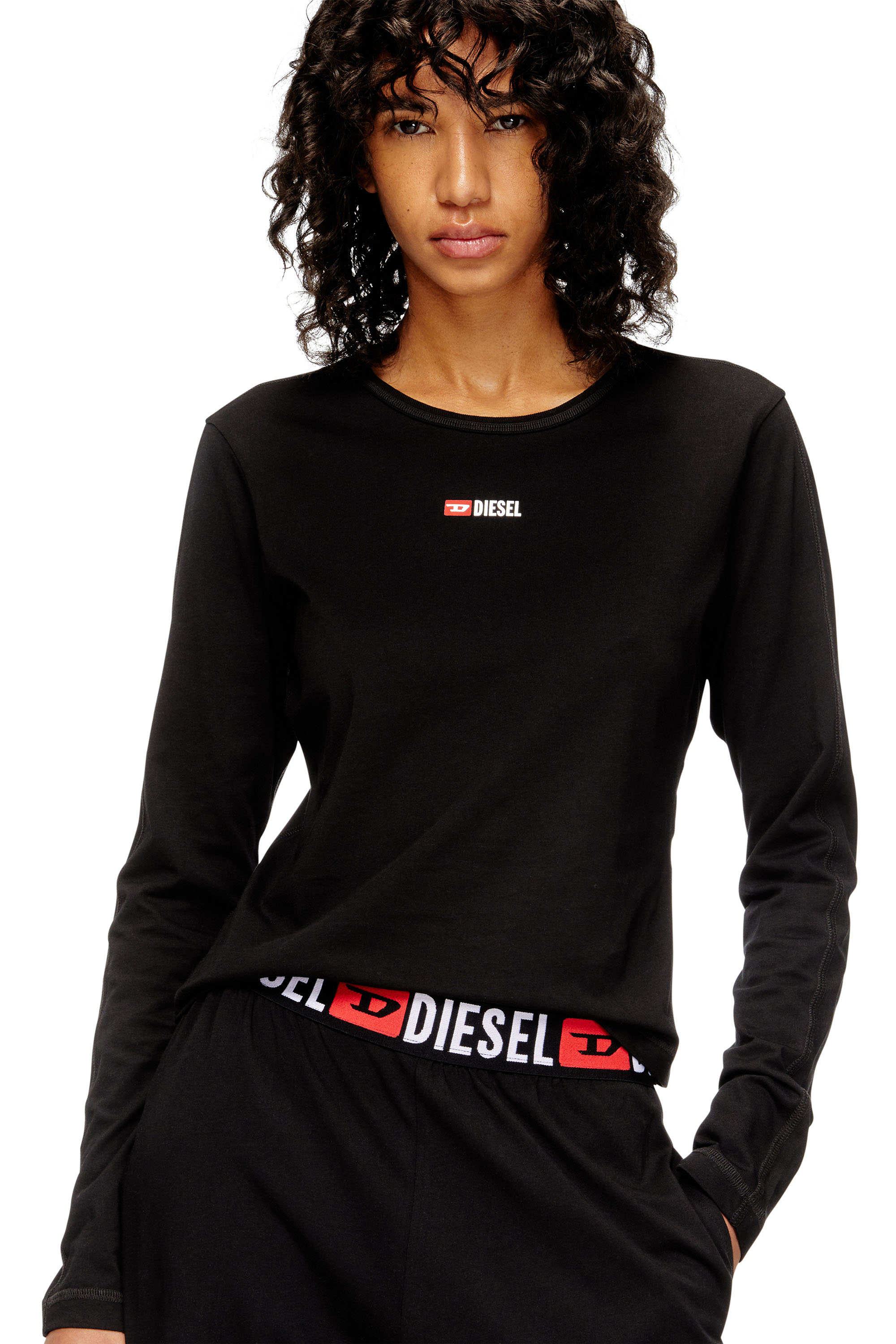 Diesel - SET-GILDA-D-CORE, Woman's Stretch cotton pyjamas in Black - 4