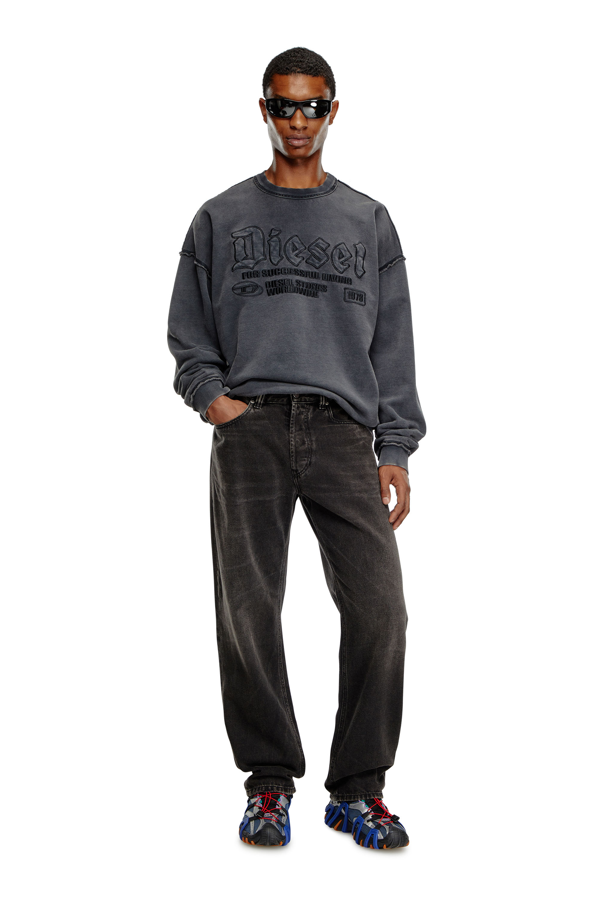 Diesel - Man's Regular Jeans 2024 D-Macs 09J96, Black/Dark grey - 2