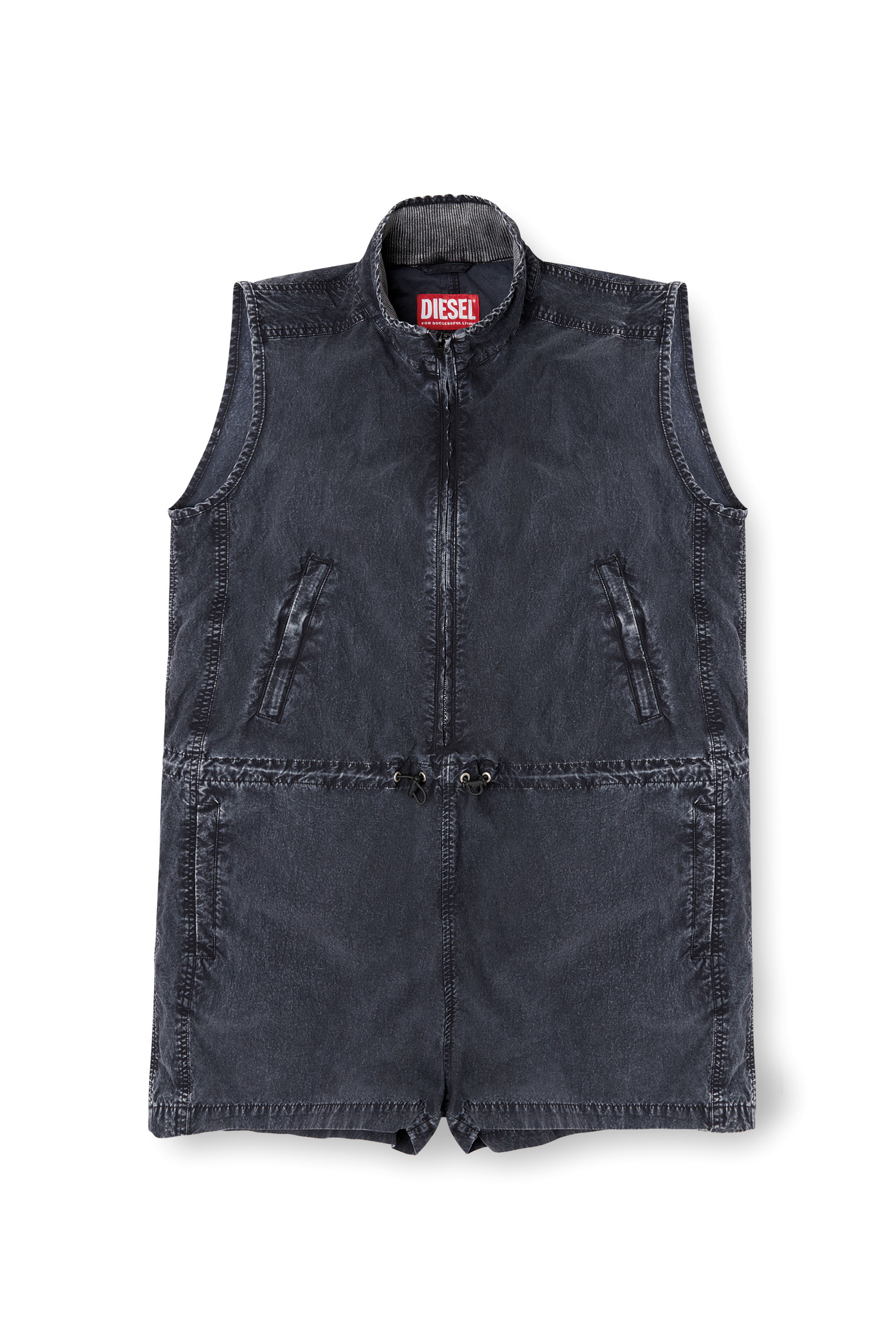 Diesel - J-ANNET, Woman's Playsuit in treated nylon in Dark Blue - 2